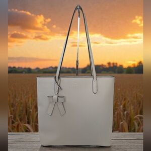Kate Spade Cream Tote with Bow Accent